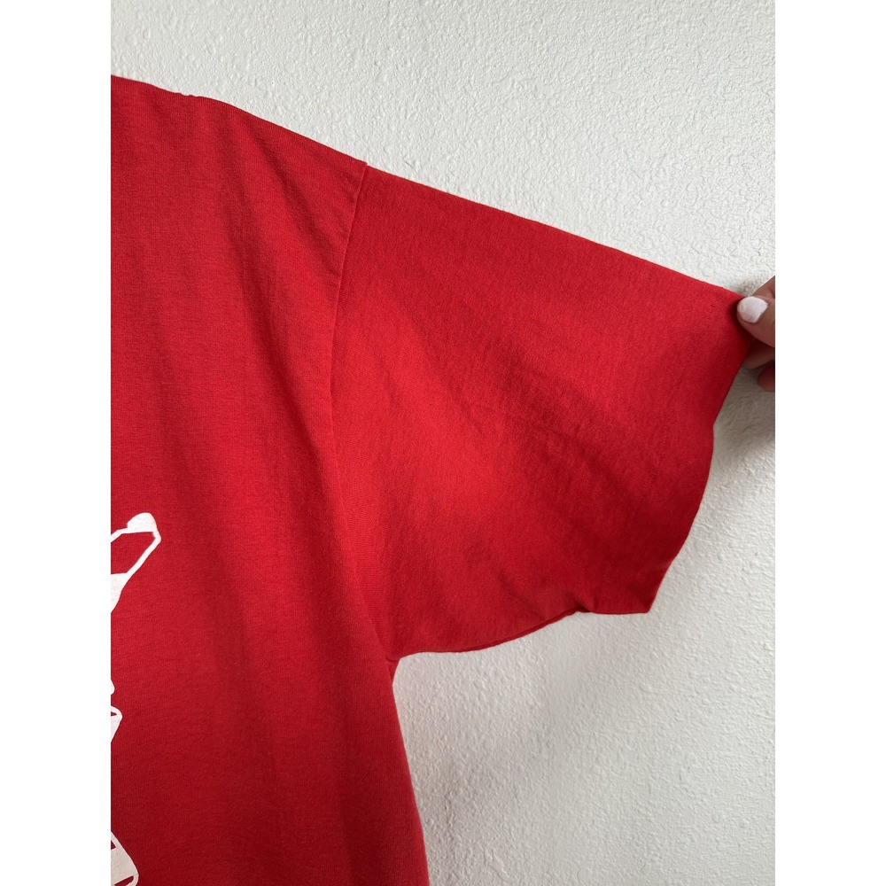 Vintage 90s The Statlers Country Band Shirt Red Graphic Tee Screen Stars XL - Picture 5 of 6